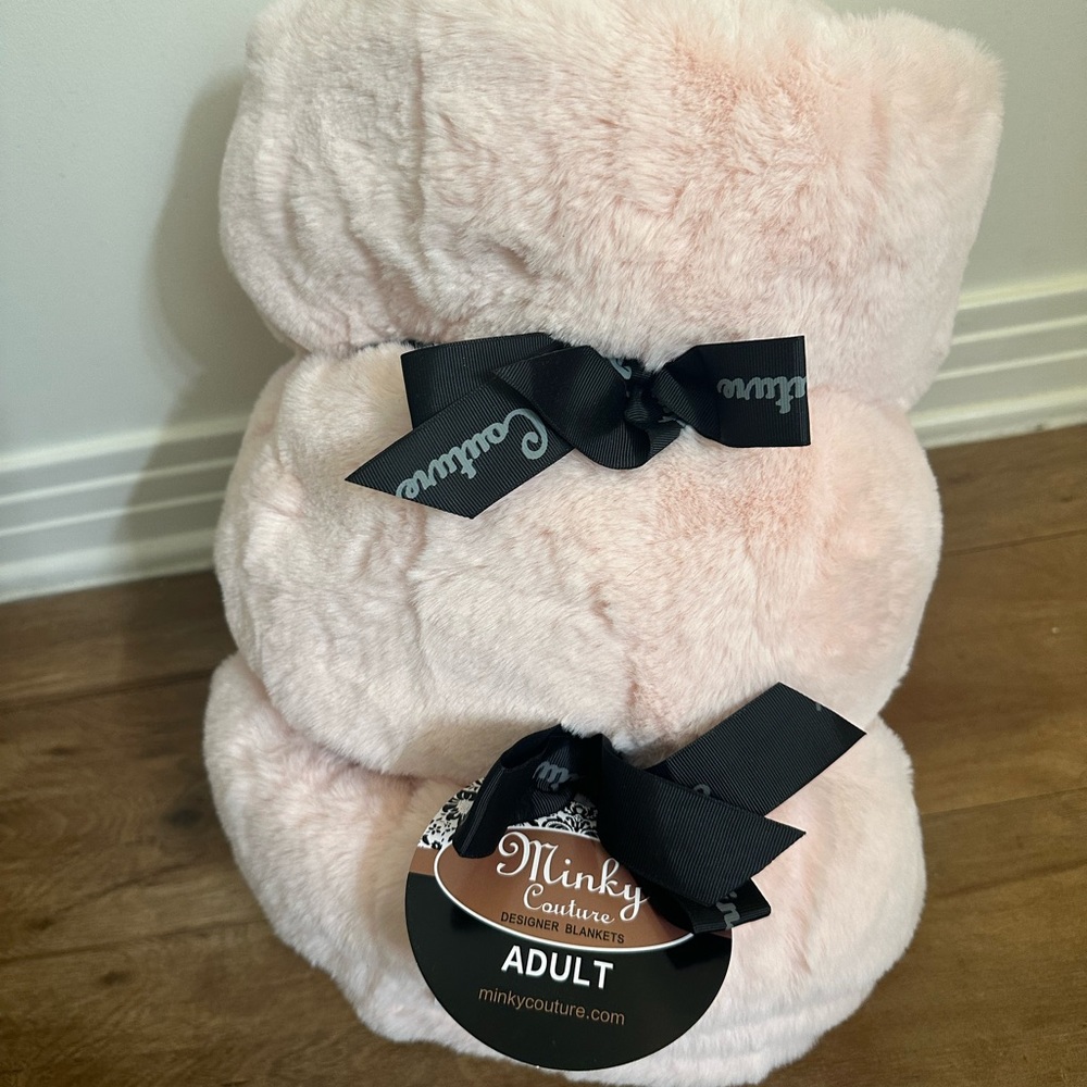 Pink Minky Couture Blanket